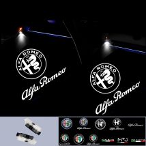 2x Led Porta Auto Logo Proiettore Luce Laser Luce di Benvenuto Per Alfa Romeo Giulia Stelvio 2017-2023 Giulietta 2011-2019 Accessori