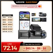 AZDOME M550 Pro Dash Cam Built-in GPS 5G WiFi 4K+1080P Dual Dash Camera for Cars 1440P+1080P+1080P Front and Rear Inside Car DVR