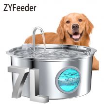 7L Große Kapazität Edelstahl Katze Wasser Brunnen Hund Haustier Automatische Wasser Brunnen Feeder Fenster Leise (Kein 5V 1A Stecker)