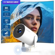 Magcubic 8K HY300 Pro + Projektor Eingebauter 5-W-Lautsprecher 1280 * 720P Android 14 8000 Lumen Wifi6 BT5.4 Tragbarer Outdoor-Projektor