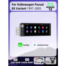 Carplay Autoradio 6.86" 1 Din Radio Android Car Multimedia for VW Volkswagen Passat B5 Variant 1997-2005 Stereo Head Unit GPS