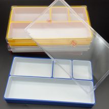 Uhrenreparaturwerkzeuge, Aufbewahrungsbox für Uhren/Gehäuse, Präsentationstablett für Uhrenteile mit 4 Fächern für Uhrmacher