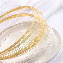 0.4/0.5/0.6/0.7/0.8mm Gold Copper Wire for Bracelet Necklace Colorfast Beading Wire Jewelry Cord String for DIY Craft Making