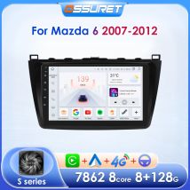 Autoradio per Mazda 6 2007 - 2012 Carplay Android Auto 2din DSP 9 pollici Android 13 4G WiFi BT DSP Lettore multimediale di navigazione GPS