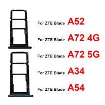 For ZTE Blade A34 A52 A54 A72 4G 5G SIM Card Tray Card Socket Reader Holder Slot SIM Card Tray Slot Connector Spare Parts