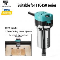 Twotrees 800W Spindle Milling Motor For TTC450 Pro Metal Cutting and Engraving CNC Wood Router Compact router tool with case