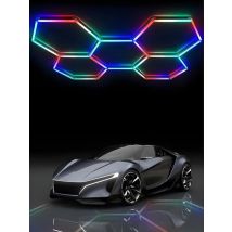 1-14 Hole LED Hexagon Lighting 110-265V RGB Hexagon Garage Lamp Honeycomb Lighting Lounge Bistro Stage Ornament Ceiling Light