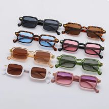 8 pz/set Lussuoso Rettangolo Occhiali Da Sole Donne Ovale Vintage Piazza Occhiali Da Sole Da Uomo Shades Occhiali Femminili Anti-riflesso