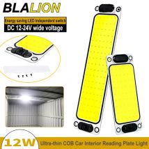BLALION LED-Auto-COB-Licht, Innen-Leselampe für LKW, Van, Boot, Kuppellichter, hohe Helligkeit, Panel-Glühbirne mit Schalter, 12–24 V
