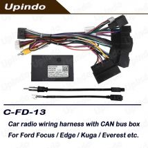 Car Radio Cable Android Head Unit Power Wiring Harness Socket Connector with CANBus for Ford Ranger Focus Edge Kuga Everest