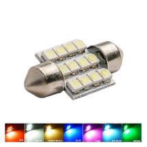 31MM Car Interior Lamps 12 SMD 3528 LED Auto Reading Map Door Dome Festoon Bulbs DC 12V Automobiles License Plate Lights 1 Pcs