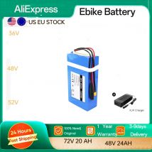 48V 24Ah 60V 72V Ebike Akku 36V 20AH Elektrofahrrad Escooter 18650 Akku 500W 750W 1000W 1500W 1800W 2000W 3000W