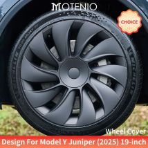 4PCS for New Model Y 2025 Juniper 19 Inch Smooth Style Hubcap Hub Cap Full Rim Cover Replacement Wheel Cap Accessories for Tesla
