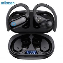 Bluetooth-Kopfhörer drahtlose Ohrhörer mit Lade koffer 48 Stunden Spielzeit führte Digital anzeige Deep Bass Sound Ohrhörer mit Mikrofon