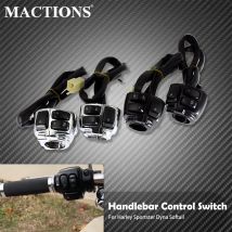 Motorrad 1 "Lenker Control Schalter + Kabelbaum Für Harley Dyna Fat Bob FXDF Touring Softail Sportster XL Softail 96-12