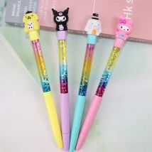 Sanrio Cartoon Kuromi Gelstift, 12 Stück, niedliche Treibsandstifte, Studenten schreiben Briefpapier, 0,5 schwarz, Schule, Büro, Unterschrift, Versorgung, Geschenke