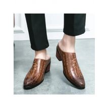 4CM Heels Men Loafers Casual Dress Shoes Fashion Leather Summer Flats Slip-On Classic Black Footwear Zapatos Para Hombre Male