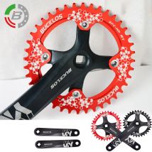 BUCKLOS 104 BCD Kettenblatt MTB Fahrrad Kurbelgarnitur Schmales breites Kettenblatt 32-42T Vierkantloch 170 Kurbel für 8/9/10/11S Fahrradteil