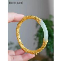 Design Chinesischen Stil Aushöhlen S925 Sterling Silber Bambus Joint Jade Armband Frauen Edlen Schmuck Elegante Armbänder