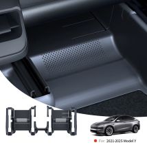 YZ Per Tesla Model Y 2021-2026 Protezione Angolare Sotto Sedile in TPE, Copertura Protettiva per Guide Scorrevoli Sedile, Accessori Decorativi Anti-Calcio in Flock