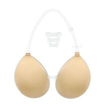 Reggiseno adesivo invisibile per donna Intimo da sposa in silicone appiccicoso push up senza spalline senza schienale con cinturino trasparente riutilizzabile