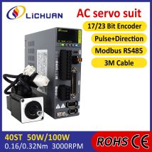 Lichuan A8 HighAccuracy STO ABZ 220 V 0,8/1,1 A 3000 U/min AC-Servomotor-Controller 0,16/0,32 Nm 50 W/100 W AC-Servomotortreiber-Kit