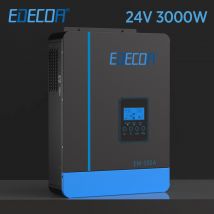 EDECOA 3KW inverter solari ibridi inverter a onda sinusoidale pura off grid con caricatore CA MPPT da 24 V a 220 V 230 V 80 A e modulo WiFi