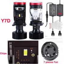 Żarówki samochodowe LED Y7D H4 Bi Canbus Mini Lens 6000K Światła drogowe i mijania Super Jasne Chipy CSP Projektor HD LHD 12V 24V