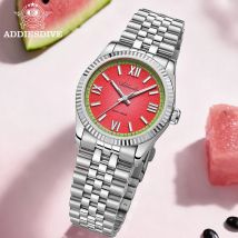 ADDIESDIVE New AD2535 Quartz Watches Fun Fruit Series VH31 Sapphire Glass Waterproof 10Bar BGW9 Luminous Luxury Men Dress Watch