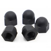 M3 M4 M5 M6 M8 M10 M12 Schwarz Nylon Kunststoff Eichel Kappe Muttern Dome Kopf Mutter DIN1587 Für Schrauben Schrauben