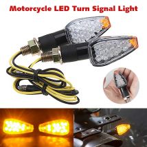 Motorcycle Turn Signals Approved E50 Mark Turn Signal Light 14LED Turn Signal Indicator Amber Light Blinker 12V/24V M10 E-mark