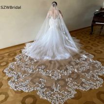 Nach Maß Weiß Elfenbein Beige Kathedrale Hochzeitsschleier Braut Hochzeit Accessoires de Mariage Boda Voile de Mariée Brautschleier