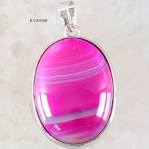 Opal Pendant Oval Natural Stone For Women Men Quartz Bead Real Green Malachite Black Onyx Necklace Gem Jewelry Gift Cab Cabochon