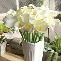 5 Stücke PU Calla Lilie Simulation Blumen für Wohnkultur Floral Arte Set Garten Hochzeit Dekoration Blumenstrauß DIY Vase Ornament