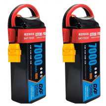 Batteria Lipo DXF 6S 22.2V 7000mAh 100C Batteria morbida con connettore XT90 per auto camion serbatoio RC Buggy Truggy Racing Hobby