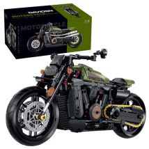 1:8 MOC Building Blocks Modello di moto Veicolo da corsa cittadino Mattoni tecnici Regali di compleanno Giocattoli per bambini Ragazzi Bambini 600 + pezzi