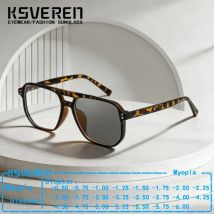 Männer Frauen Doppel Brücke Photochrome Myopie Brillen Große Rahmen Kurzsichtige Brillen Farbwechsel Outdoor Fahren Sonnenbrille