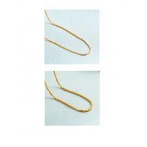 QEENKISS Gold Snake Water Wave Chain Necklace For Women Wedding Party Birthday Christmas Bride Mother Girl Lady Gifts NC5347