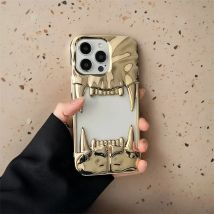 Luxus Überzug 3D Hund Zahn Hohl Wärme Abzuführen Telefon Fall Für iPhone 16 15 14 13 12 11 Pro max Plus Stoßfest Soft Cover