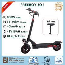 Monopattino Elettrico FREEBOY J01 con Motore 800W, Batteria 48V15AH, Sedile, Pneumatici da 10 Pollici, Velocità 40km/h, Pieghevole, per Adulti e Pendolari Urbani