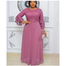 Abiti da festa africani taglie forti per le donne 2024 New Fashion Dashiki Ankara Abiti da sposa in pizzo Elegante abito maxi musulmano turco