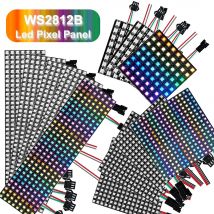 1 Stück ~ 20 Stück WS2812B RGB LED Digital Flexible individuell adressierbare Panel-Leuchte DC5V WS2812 Modul Matrix-Bildschirm 8x8 16x16 8x32