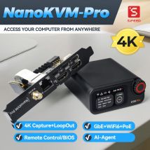 Sipeed NanoKVM-Pro PiKVM 4K IP-KVM GbE WiFi6 PoE Zdalne Sterowanie HomeLab Server NAS AI Agent HDMI drugi ekran taśma LED