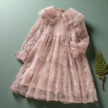 Kinder Spitzen kleider für Mädchen Prinzessin Blumen kleid rosa Baby Outfits Kinder kleidung für Teenager Kostüme 4 5 6 8 10 12 Jahre