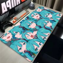 Mousepad Large Laptop Virtual Diva H-Hatsune Miku Anime Mouse Pad Office Accessories Keyboard Desk Mat Cute Girl Soft MousePads
