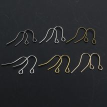 100 teile/los 21x12mm Silber Überzogene Gold Farbe Ohrring Erkenntnisse Ohr Haken Ohrringe Verschlüsse Für Schmuck Machen DIY ohrhaken Liefert
