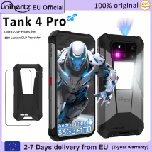 Unihertz di 8849 Tank 4 Pro Al Smartphone 5G Android 14 con proiettore 720P 1TB+512GB MTK 8300 3K 120HZ AMOLED 11600mAh Batteria