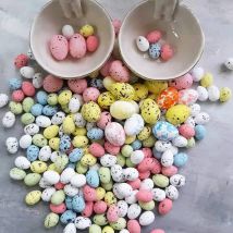 20/50szt Jajka Wielkanocne Wielokolorowe Jajka Piankowe Na Wielkanoc DIY Dekoracja Wieńca Prezenty