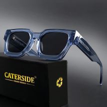 CATERSIDE Occhiali da sole quadrati polarizzati retrò da uomo, montatura in acetato di alta qualità, occhiali da sole da donna, occhiali da sole sportivi per la guida, Oculos De Sol UV400