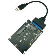 mSATA to SATA Adapter B Key m.2 SATA SSD to SATA Adapter Card mSATA m.2 NGFF to USB Converter for mSATA+M.2 2 in 1 SSD HDD Riser